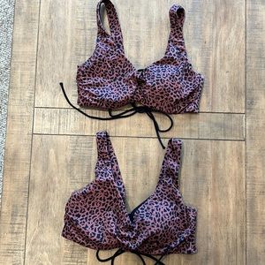 ASHLEY GRAHAM SWIMSUITS FOR ALL LEOPARD PRINT BIKINI TOP